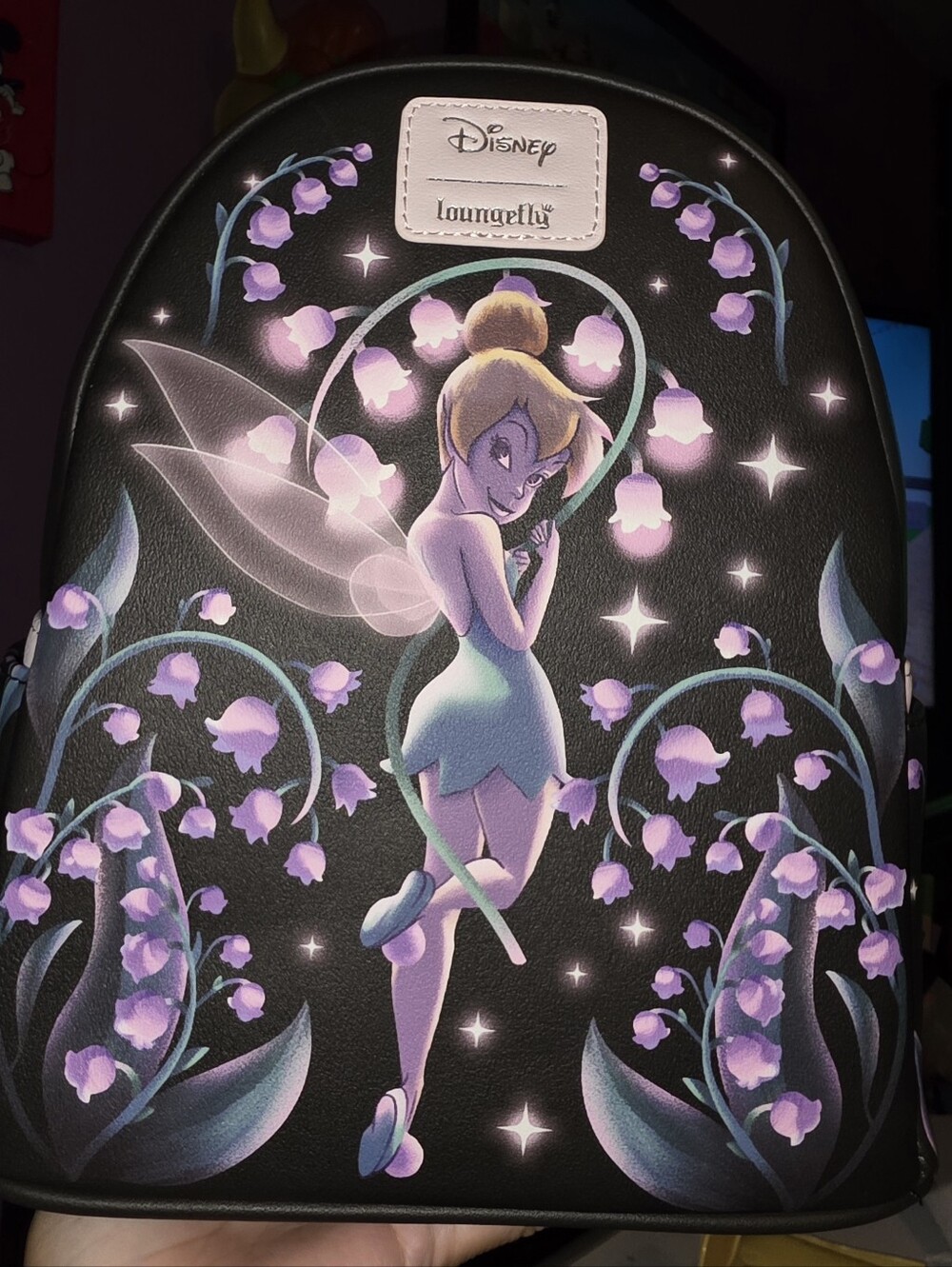 New! Loungefly Disney Peter Pan Tinker Bell Floral Mini Backpack